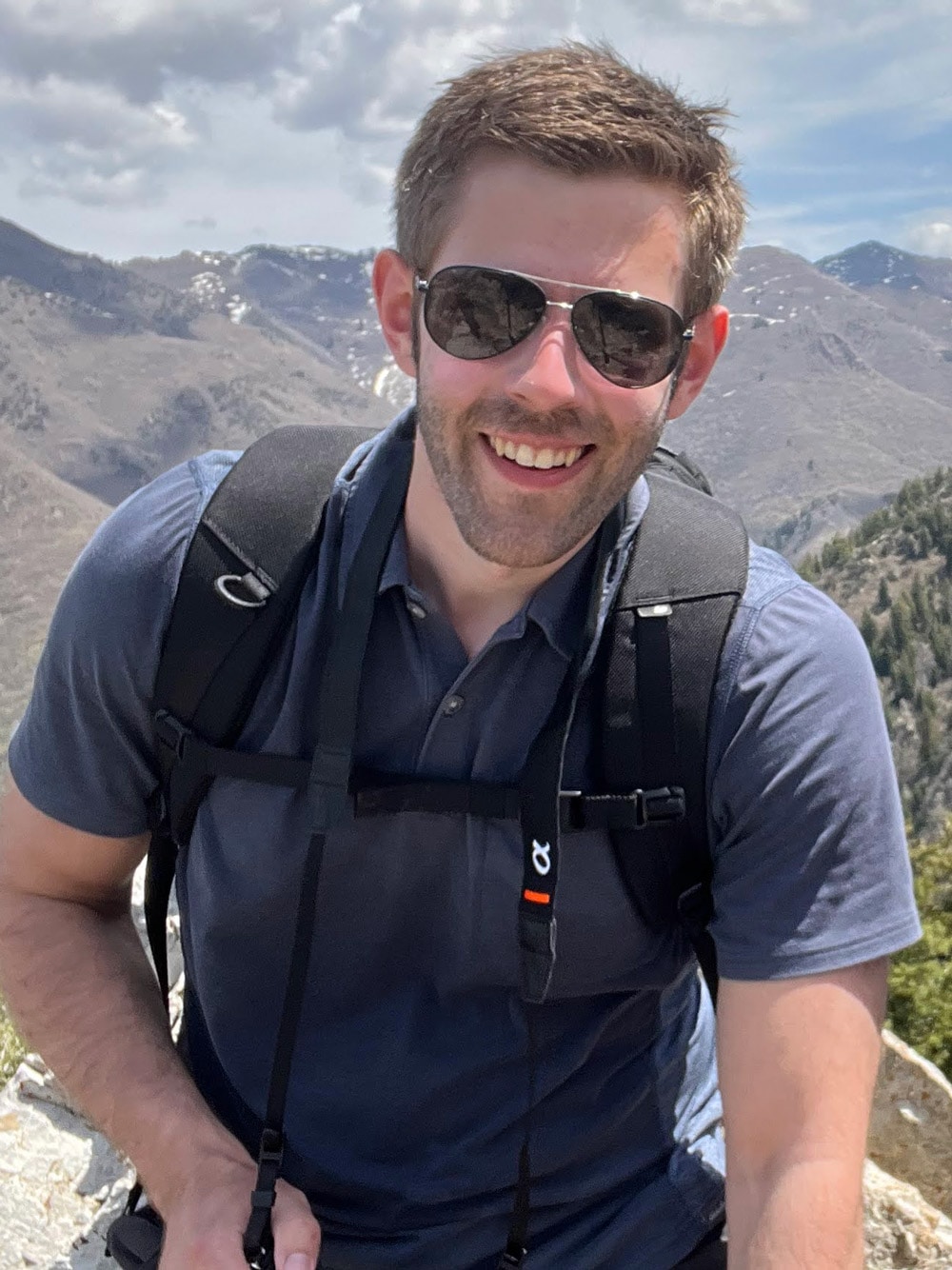 David Fox at the top of a mountain in Salt Lake City